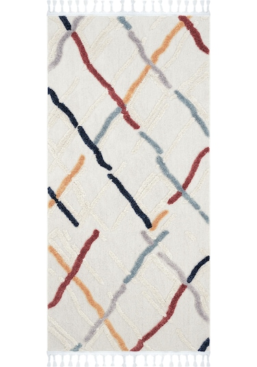 Cool Halı Palazzo Yumuşak Bukle Tezgah Önü Leke Tutmaz Renkli Kabartmalı İskandinav Mutfak Halısı