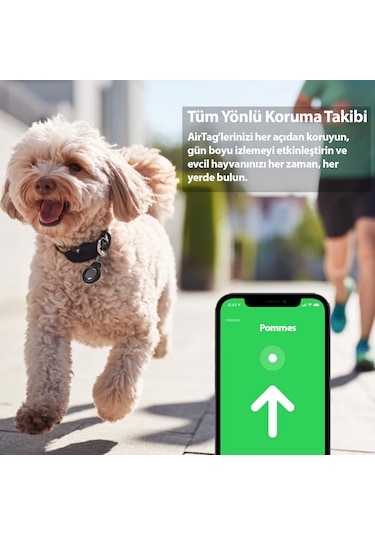 Buff Tagsafe Rope Steel Taşınabilir Anahtarlık Airtag Kılıf Black