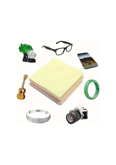 Fochsia 50 Parça Süet Gözlük Temizleyici Mikrofiber Lens Cep Telefonu Ekranı Temizleme Bezi