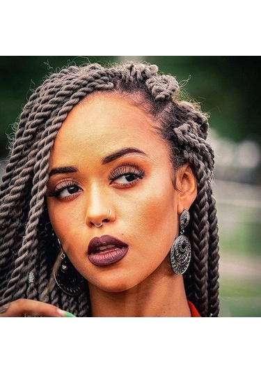 Flybuy 5 Paslanmaz Çelik Burun Halkası, Dudak Bandı, C Şekli, 0.8x6+2 Siyah Siyah