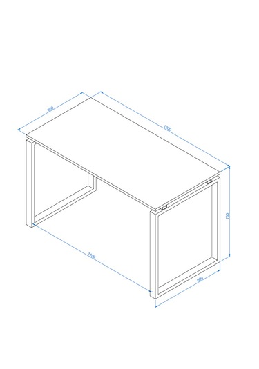 Arpelia Çalışma Masası 120x60x73 Cm Antrasit