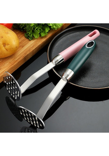 Patates Ezici Ağır Hizmet Tipi İnce Ağ Kalınlaştırılmış Paslanmaz Çelik Manuel Pres Bebek Maması Ezici Kitchenpink