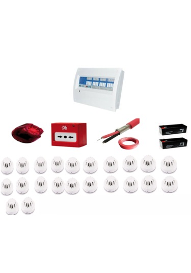 22 Bölgeli Konvansiyonel Sertifikalı Yangın Alarm Seti
