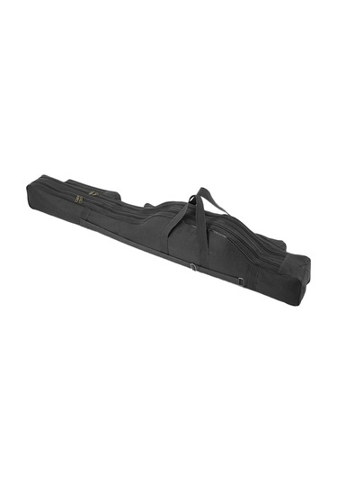 Lixada-130cm Balıkçılık Çantası Taşınabilir Katlanır,siyah