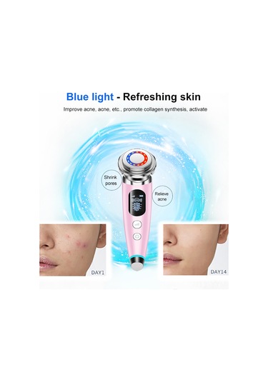 Geeksen "led Ems Rf Yenileme Cihazı - Yüz Sıkılaştırma, Çene Ve Göz Bakımı İçin Çok Fonksiyonlu Masaj Aleti" Çok Renkli