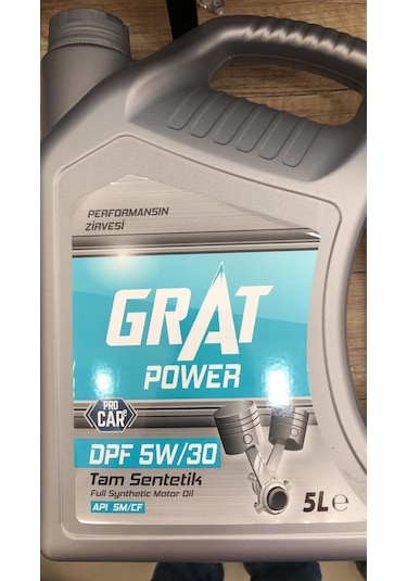 Grat Power Dpf 5W-30 Tam Sentetik Partiküllü Motor Yağı 5 L