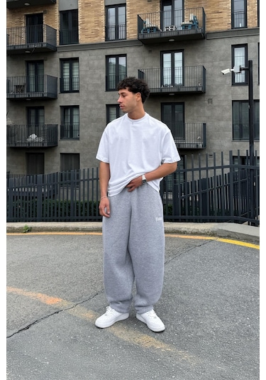 Flex Tech Oversize Eşofman Gri Melanj Gri Melanj