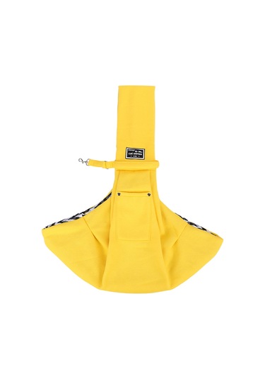 Samdoo Evcil Hayvan Taşıma Çantası, Dışarı Çıkış İçin Portatif Tek Omuzlu, Telefon Cebi Li,聚酯 Malzeme Sarı