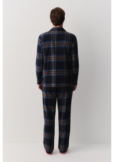 Suwen Matthew Erkek Maskülen Pijama Takımı Sh26300660b1352 Lacivert Ekose