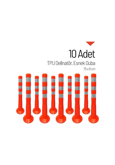 10'lu Delinatör Seti 75x8 Cm Tpu, Esnek Duba-3586