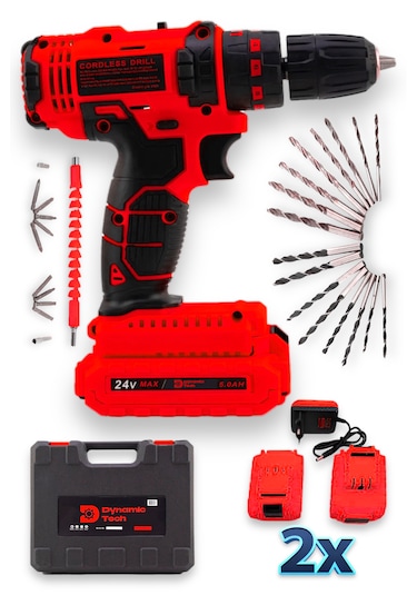 Dynamic Tech DT-417 Çift Akülü Şarjlı Darbeli Matkap