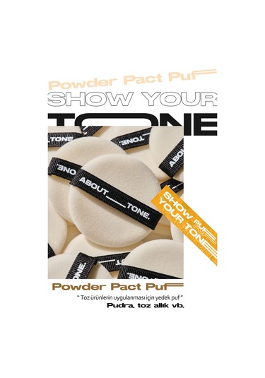 About Tone Makyaj ve Pudra Uygulama Aplikatörü About Tone Powder Pact Puff