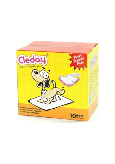 Cleday Sızdırmaz Yavru Köpek Çiş Eğitim Pedi 10'lu 60 x 9 CM