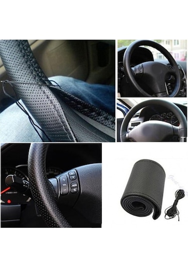 Deri Direksiyon Kılıfı - Dikmeli Deri Direksiyon Kılıfı