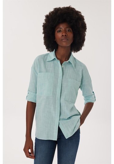 Lee Cooper Mındy Kadın Dokuma Gömlek Mınt 16052 Mınt Mint Yeşili