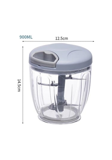 Pembe 500/900 Ml Sarımsak Kıyıcı Manuel Döndür Sebze Kesici Kıyıcı Pembe