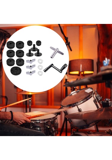 Homyl 20x Zil Keçeleri Rondelaları Eklenti Tambur Yedek Siyah