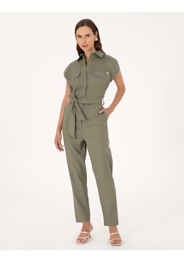 Pierre Cardin Kadın Haki Tulum Dokuma 50301185-vr027 Haki