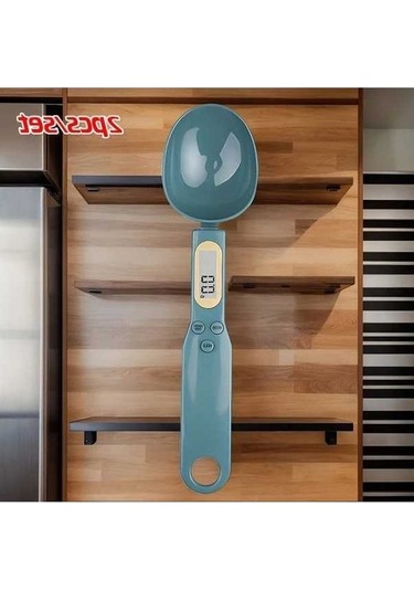 Fastbuy Wangxi Aıtalk 2 Adet Koyu Yeşil Taşınabilir Dijital Mutfak Terazisi Kaşıkları 500g 01g Çoklu Birim Dönüşüm Asılabilir Koyu Yeşil