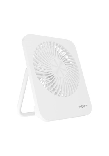 Everest Efn-601 Beyaz 2000mah 4 Kademeli 4000rpm Hız Metal Ayak Masaüstü Usb Fan