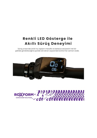 Roxform R-300 Elektrikli Katlanabilir Bisiklet 13ah Shimano Altus Hidrolik Fren Alüminyum Kadro Beyaz