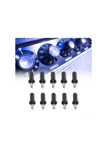 Moveevo 10 Adet 4mm Bakır Bananası Soketi - Siyah Welding Tipi Hoparlör Kablosu Bağlantı Elemanı, Yüksek Konduktif, 32a Akım Destekli