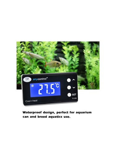 Tc-320 Dijital Lcd Ekranlı Su Geçirmez Sıcaklık Kontrol Cihazı Akvaryum Mikrobilgisayar Termostatı Gerçek Zamanlı Saat Fonksiyonu İle