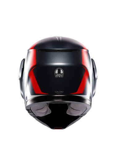 Agv Kask/streetmodular Resı Matt Grey Sılver Red Çok Renkli