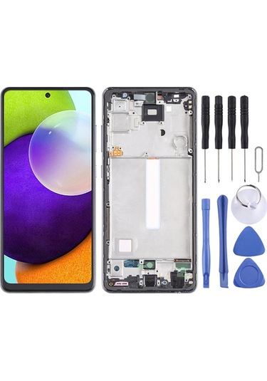 Samsung Galaxy Sm Uyumlu -a525 A52 Ekran Lcd Dokunmatik Full Çıtalı Tam Boyut Oled-sm-a525-lcd-siyah