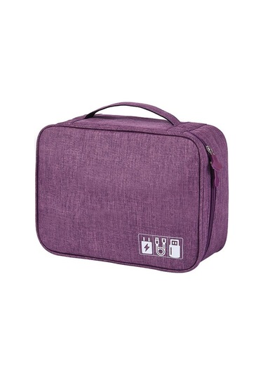 Mor Seyahat Kablo Çantası Taşınabilir Evrensel Dijital Usb Kablosu Sd Kartlar Organizatör Kablos Pil Laptop Çanta & Kılıf 56797678