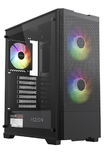 Fazeon F16 650w 80plus Bronze Mesh 2x140mm&1x120mm Argb Fanlı Atx Siyah Bilgisayar Kasası