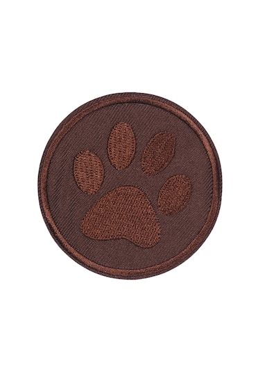 Aplike Ütü İle Yapışan Koyu Kahve Pati Arma 5 Cm