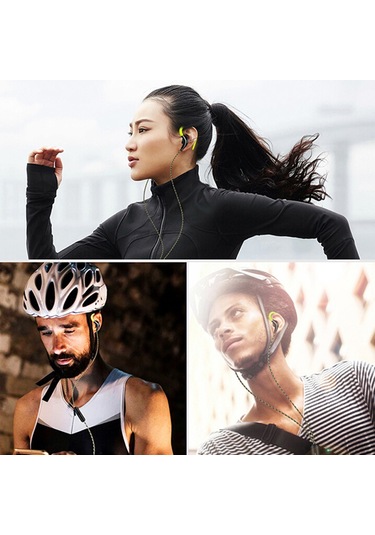 Singree Fonge S760 Spor Kulaklığı - Su Geçirmez, Süper Bass, Mikrofonlu, Yeşil