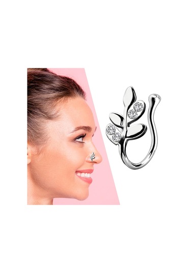 Suntek Sahte Burun Halkaları 18g Dudak Kulak Septum Halkası Gümüş