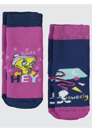 Tweety Havlu 0-24 Ay Bebek Kız Çorap Set Çok Renkli