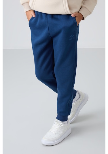 Tommy Life Parlament Pamuklu Kalın İçi Tüylü Yumuşak Dokulu Standart Fit Nakışlı Erkek Çocuk Eşofman Alt - 112 Parlament