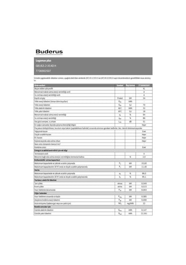 Buderus Logamax Plus Gb182i.2 Wifi 35/40 Kw 30000 Yoğuşmalı Kombi