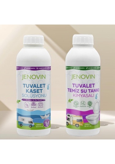 Jenovin Sifon Temizliği Karavan & Tekne Tuvalet Kimyasalı 1L - Katı Atık Parçalama Lavanta Kokusu