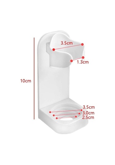 Bloomnest Lebıhmurah Bf1807 Elektrikli Diş Fırçası Tutucu 4'lü, Duvara Monte Banyo Yöneticisi Beyaz