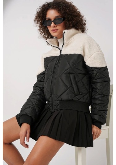 5195 Kapitone Şişme Mont - Ekru Ekru