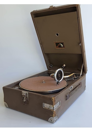 His Master'S Voice Antika Çanta Gramofon 074 Kurma Kolu Eksik