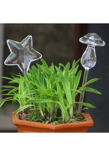 Gajeena Ev Bitkileri İçin Otomatik Sulama Kuş Şekilli Cam Sulama Aleti - El Yapımı Transparan Pratik Bakım Aracı