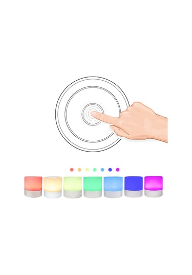 Wezone Sh Renkli Ortam Gece Lambası Dahili Pil, 18-24 Saat Dayanıklılık Beyaz