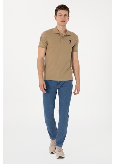 U.S. Polo Assn. Erkek Slim Fit Polo Yaka Haki Basic Tişört 50305929-VR027 U.S. Polo Assn. Erkek Slim Fit Polo Yaka Haki Basic Tişört 50305929-VR027