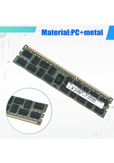 Qingmipy Sunucu Belleği Ddr3 16gb 1600mhz Recc 240pin 2rx4 1.35v Reg Ecc - X79 X58 Anakartları İçin Uygun