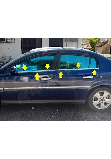 Db Chrome Opel Vectra C Cam Çıtası Nikelajı 2002-2009 4 Parça  P.Ç