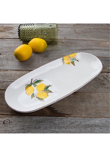 Kosova Kayık Tabak 36 Cm Limon Lmn-0006 beyaz