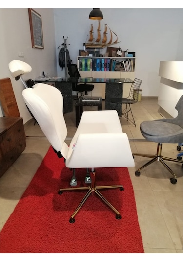 Gold Ayaklı Kuaför Kaş ve Makyaj Koltuğu