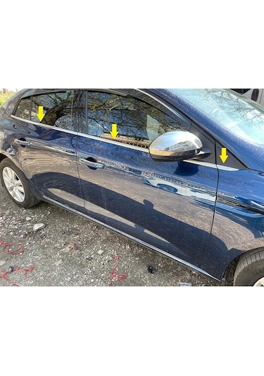 Renault Megane Krom Cam Çıtası 6 prç  2016 - 2022