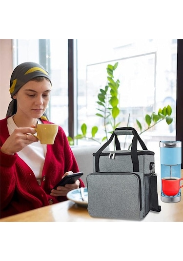 Metabagua Kahve Makinesi Seyahat Çantası Tek Kişilik Kahve Istasyonu Düzenleyici Cep Çantası Seyahat Lxqop9 Renkli